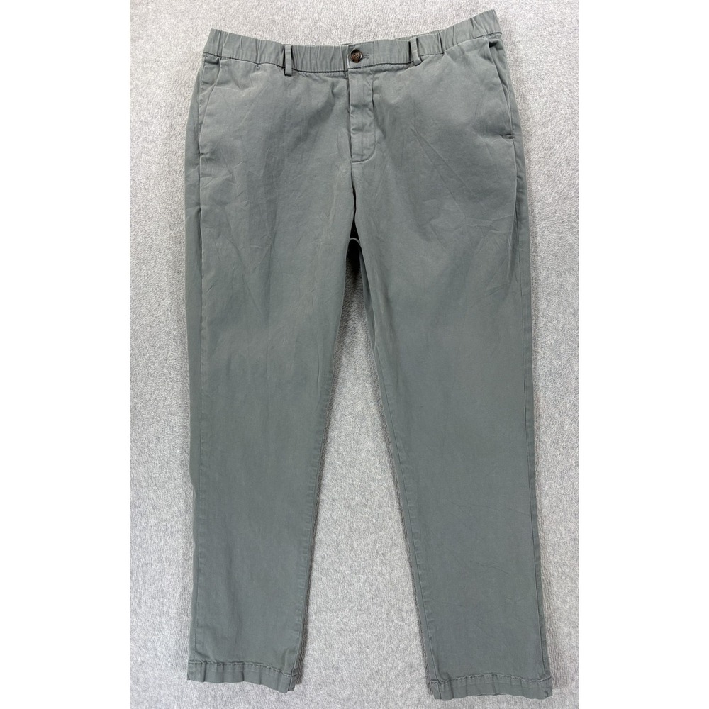 Bearbottom Athletic Fit Stretch Chino Pants (Men's XL) Green - 36x30